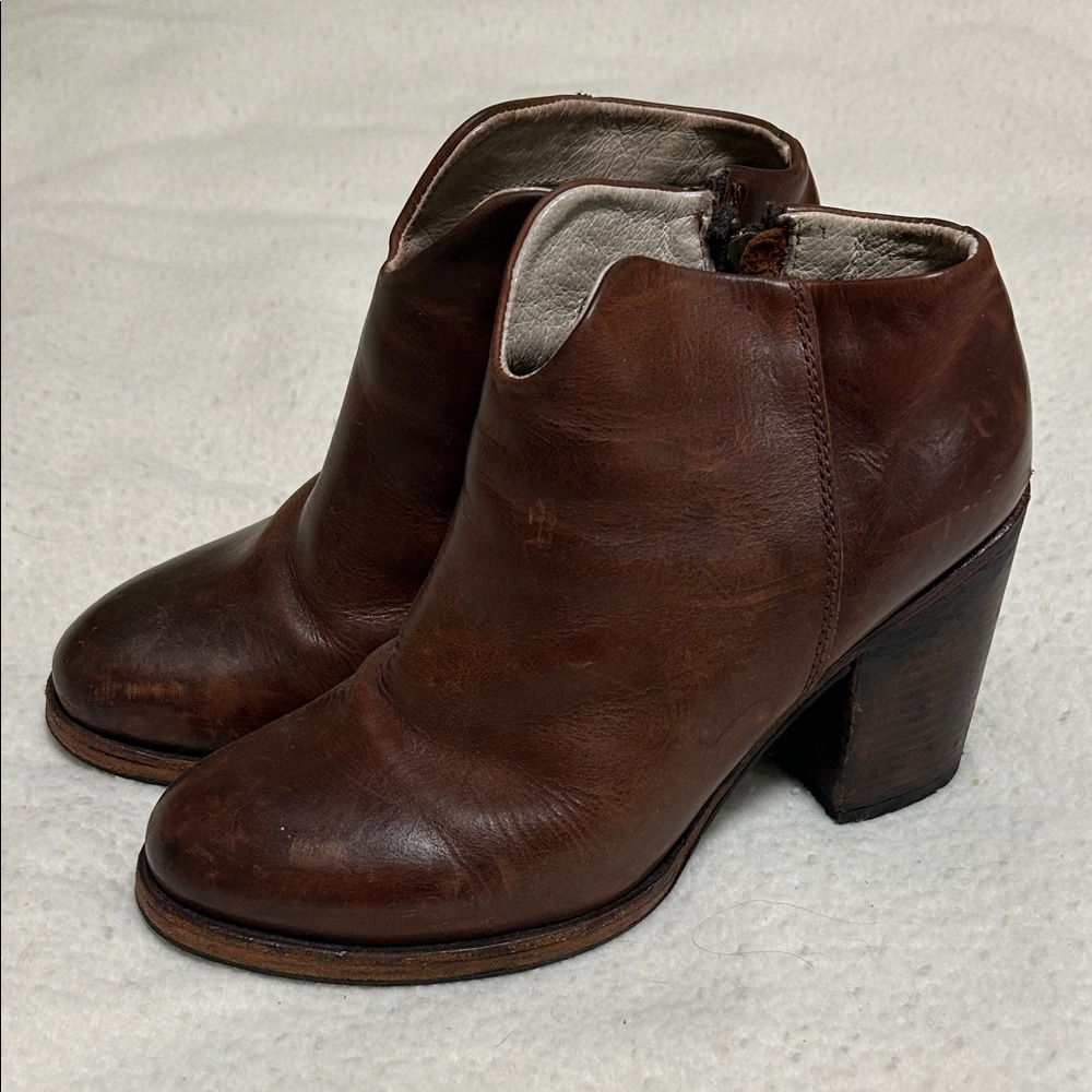 Freebird by Steven Rustic Brown Ankle Booties